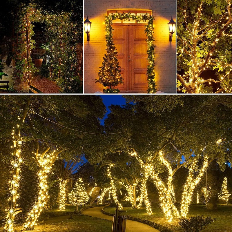 Joomer Solar Christmas String Lights - 39FT 100LED 8 Lighting
