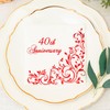 Crisky Servilletas de cóctel rojas de 40 aniversario para decoración