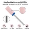Kredioo 3/32" Ceramic Nail Drill Bits Set, 7 Pcs E