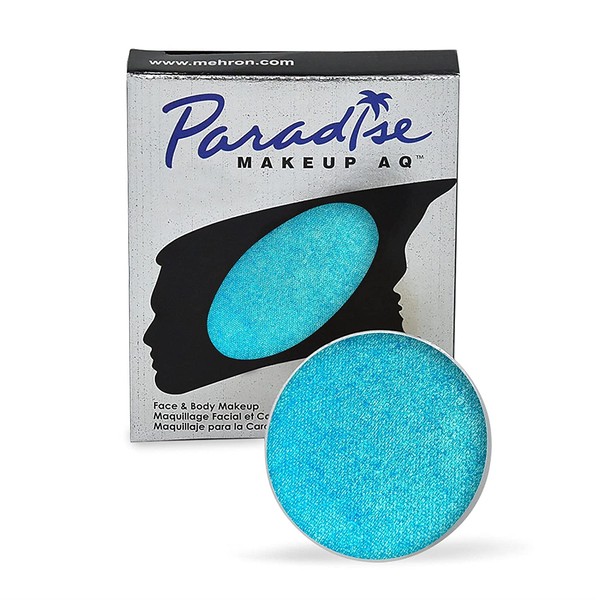 Mehron Makeup Paradise Makeup AQ Refill (.25 oz) (Metallic Light Blue)