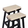 baibu Set of 2 Rectangle Bench Stool Cushion, Non-Slip Saddle