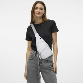 LATMAP 7L Sling Bag for Women Men Crossbody Nylon Small Backpack Chest Fanny Belt Over Shoulder Pack Cruise Travel Essentials sling bag - Color: Light Grey