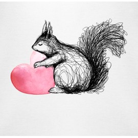 Shirtracer Baby Lätzchen - Eichhörnchen mit Herz I Eichhörnchen Liebe Geschenk Pärchen I Paar Geschenkidee Valentinstag - Unisize - Weiß