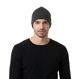 LAPASA Unisex Midweight 100% Merino Wool Beanie Hat Men & Women Warm Breathable Winter Daily Cap M80 Dark Heather Gray