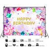 Renaiss 7x5ft Gemstone Birthday Backdrop for Her She is a