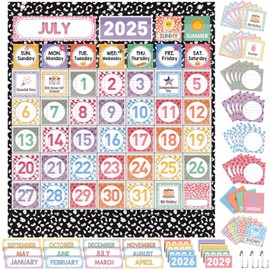 Sinload Classroom Calendar Pocket Chart Set Calendar Bulletin Board Set Seasons Festival Weather Pocket Chart for Classroom Decoration Back to School Supplies (Cool)