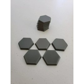 Unbranded Battletech Tabletop Hex Bases x25 / Wargames / Tabletop Games / Hex Base / Minis