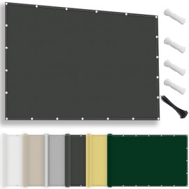 Sonnensegel wasserdicht rechteckig 2x2M, Sonnenschutz Terrasse UV-Schutz, wetterfest, ohne Bohren, 100% Polyester Schattierungsnetz mit Ösen und Seil für Pergola, Anthrazit