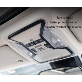 KELEIMAI Car Accessories Fit for Toyota RAV4 & WILDLANDER 2019-2023 2024 Front Reading Lamp Light Cover Decorative Trim Stainless Steel (Carbon Fiber Style) 1PC