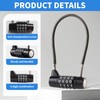 4 Digit Combination Padlock,Padlocks with Code,Locker Padlocks,Outdoor Safety Long Shackle