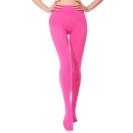 EVERSWE 2 Pairs Pack Women's Opaque Tights (L-XL, Fuchsia)
