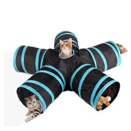 Cat Tunnels Indoors Cat Play Tunnel for Indoor Outdoor, Cat Tunnel Large Cat Toy Kitten Kitty Rabbt (5 Way)