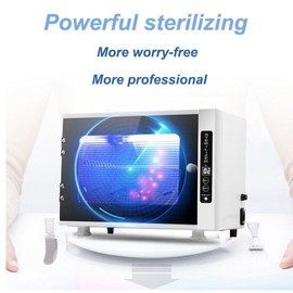 Sterilizer For Nail Tools, 12L Large Capacity Sterilizing Cabinet Sterilizer Beauty Salon Nail Salon Barber Store Tool Sterilizer Desktop Household Tableware Cutlery Towel Sterilizing Cabinet