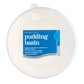 KitchenCraft KCPUD3 Plastic Pudding Basin with Lid, Large, 1.7 Litre (3 Pint)