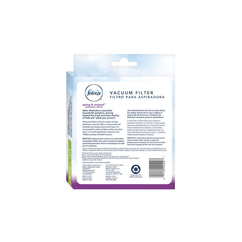 BISSELL Febreze Style 1214 Cleanview & PowerGlide Pet Replacement Filter