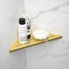 Bernkot Corner Shower Shelf, 304 Stainless Steel Bathroom Shelf for