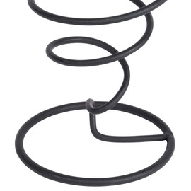 G.E.T. Enterprises Black Metal Spiral Cone French Fry Holder Iron Powder Coated Specialty Servingware Collection 4-318180 (Pack of 1)