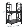 COOBL Firewood Rack Holder with Fireplace Tools,Brush, Shovel, Tong, Hook,Metal