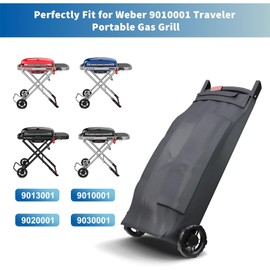 Grisun 7030 Cargo Protector Grill Cover for Weber 9010001 Traveler Portable Gas Grill, Heavy Duty Waterproof 600D Fabric Portable Storage Bag