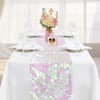 White Iridescent Sequin Table Runner: 12x108 Inches Table Runners -