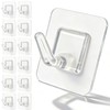 Fzundken 20 Pack Adhesive Wall Hooks for Hanging, Clear Adhesive