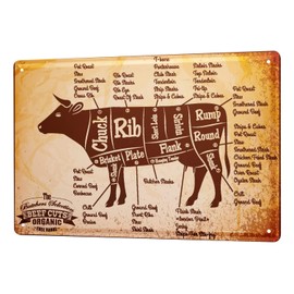 LEotiE SINCE 2004 Tin Sign Vintage Retro Metal Sign Wall Sign Tin Poster Nostalgia Fun Beef