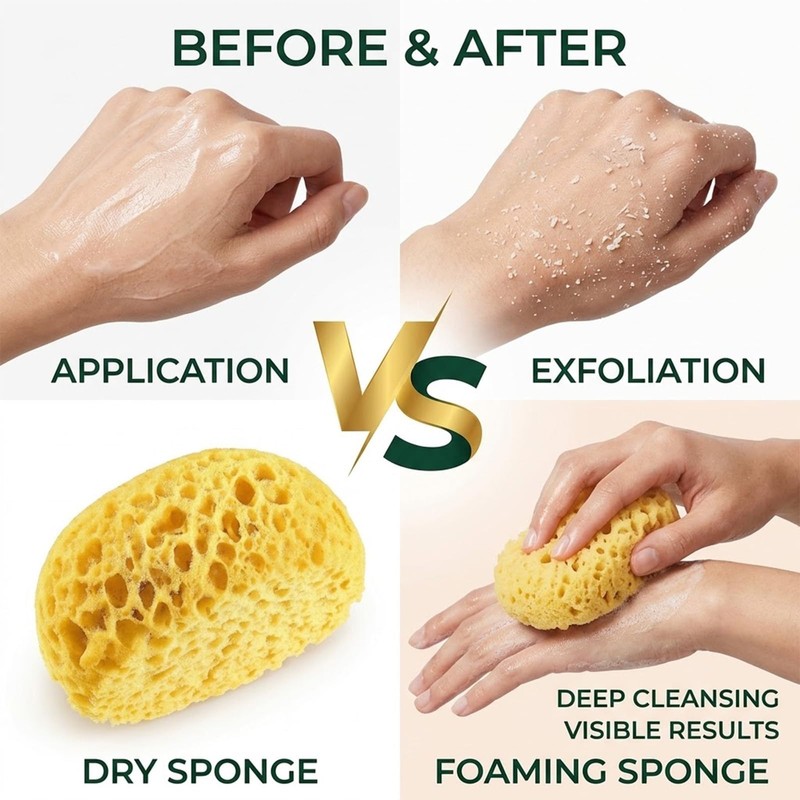 Body Bath Sponges for Adults,Bath Sponge,Shower Sponge,Pack of 2