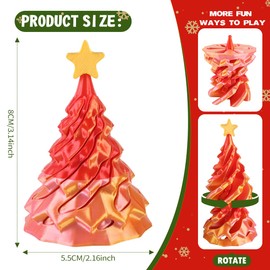 5 adornos de árbol de Navidad en espiral, decoraciones navideñas, 5 colores con decoración de estrellas, para niños, árbol de Navidad en espiral desmontable, regalo sorprendente para amigos y niños
