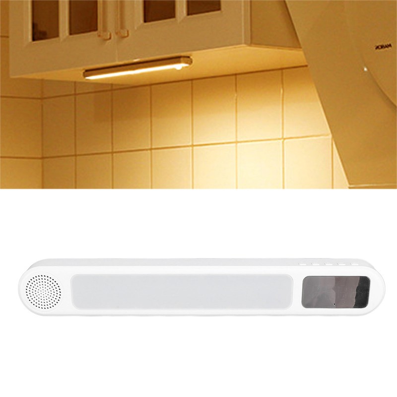 Smart LED Cabinet Light with Digital Clock and Speaker 3