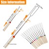 12 Pack U-Shape Marshmallow Toasting Kit, Extendable Stainless Steel Roasting