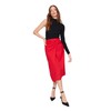 TRENDYOL Women's Midi Asymmetric Pencil Skirt, Woven Fabric Skirt, red