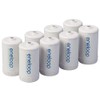 Eneloop Panasonic BQ-BS1E8SA D Size Battery Adapters for Use with