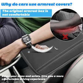 SHAOHAO for 2024 2025 Hyundai Kona Armrest Cover Compatible with 2024 2025 Hyundai Kona Accessories SE, SEL, N Line, Limited Center Console Cover 2024 2025 Kona SX2 Arm Rest Cover Soft Pad Protector