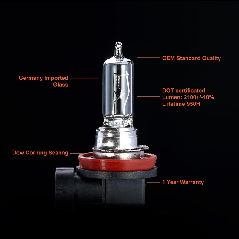 Gentle King H9 Halogen Headlight Bulbs - High Performance Headlight
