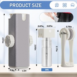 Teenyyou 2 Pack Glasses Cleaner 5-in-1 Eye Glasses Lens Cleaner Multifunctional Eyeglass Cleaner Kit with Microfiber Cleaning Cloth for Glasses Phone PC Travel