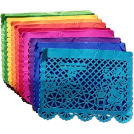 Decoracion Papel picado Día de muertos Pliegos 1/2 para Altar - Medidas 48cm de ancho x 35cm de alto - Papel china Paq. con (500 PLIEGOS)