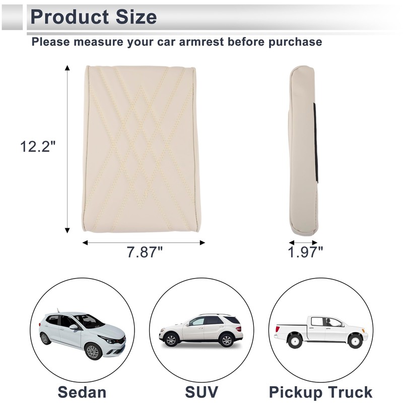 A ABSOPRO Universal Center Console Cover Car Armrest Cover Middle