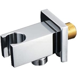 Wall Supply Elbow with Hand Shower Holder All Brass Shower Hose Connector Wall Mount Chrome S814-PC