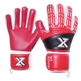ZooxGk Secure Catch Training Goalkeeper Gloves Kids & Youth with Pk Latex, Children Goalie Gloves Soccer with 4mm Latex with Strong Grip Goalkeeping Gloves (red, S(size 4))