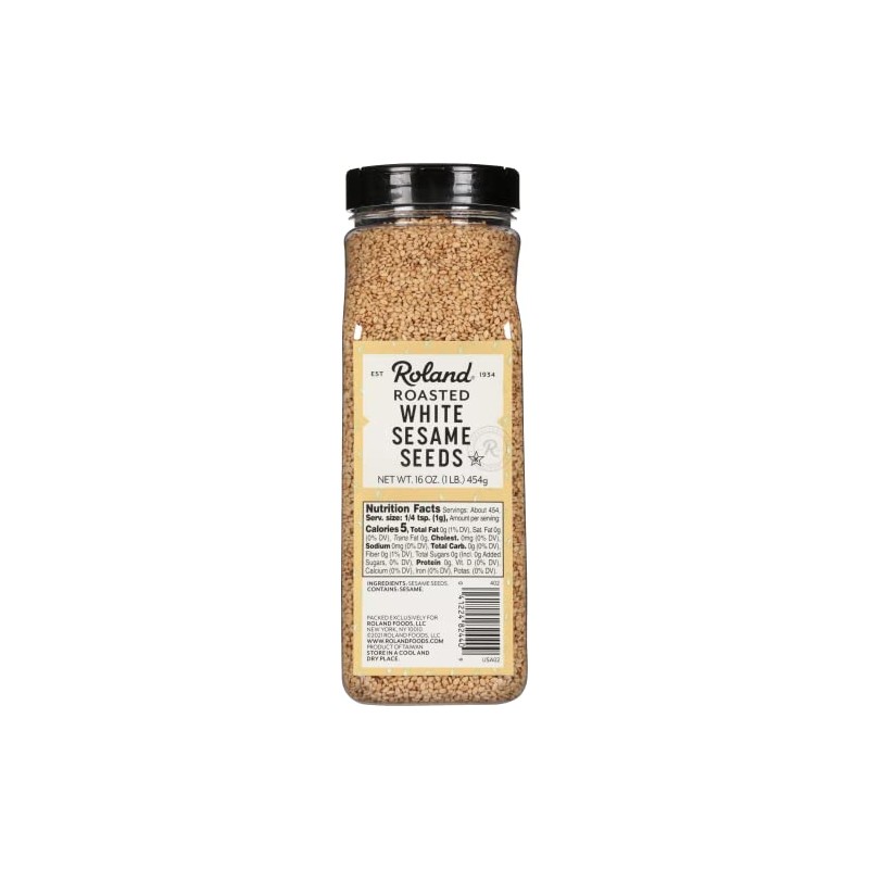 Roland Foods Roasted White Sesame Seeds, Specialty Imported Food, 16