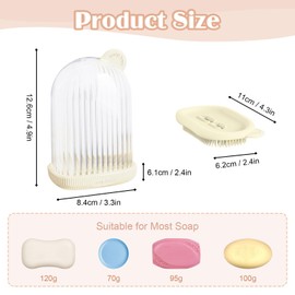 Travel Soap Case, Soap Box with Lid Portable Waterproof and Leakproof, Travel Soap Case Leakproof, Soap Dish for Shower for Bathroom, Shower, Gym, School, Camping, Vacation, Outdoor
