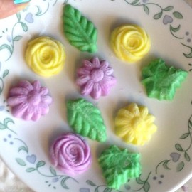 Flower/Leaf Rubber Molds, 4/pk