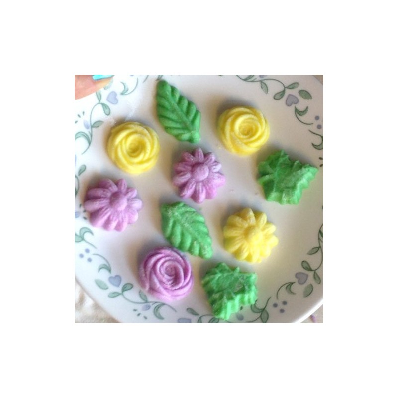 Flower/Leaf Rubber Molds, 4/pk
