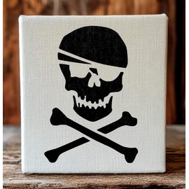 Pirate Skull & Crossbones Large Stencil for Painting, Reusable 19" x 13" Mylar Plastic – Ideal for Pirate Themes, Decor and DIY Crafts