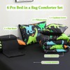 Tasselily 6 Pcs Bed in A Bag Twin Comforter Set