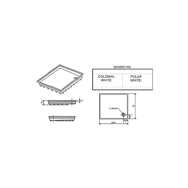 ICON 27"X24"X4" Colonial White