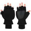 CINECE Gloves, Cold Protection, 2-Way, Smartphone Compatible, Fingertips, Mittens, Thick,