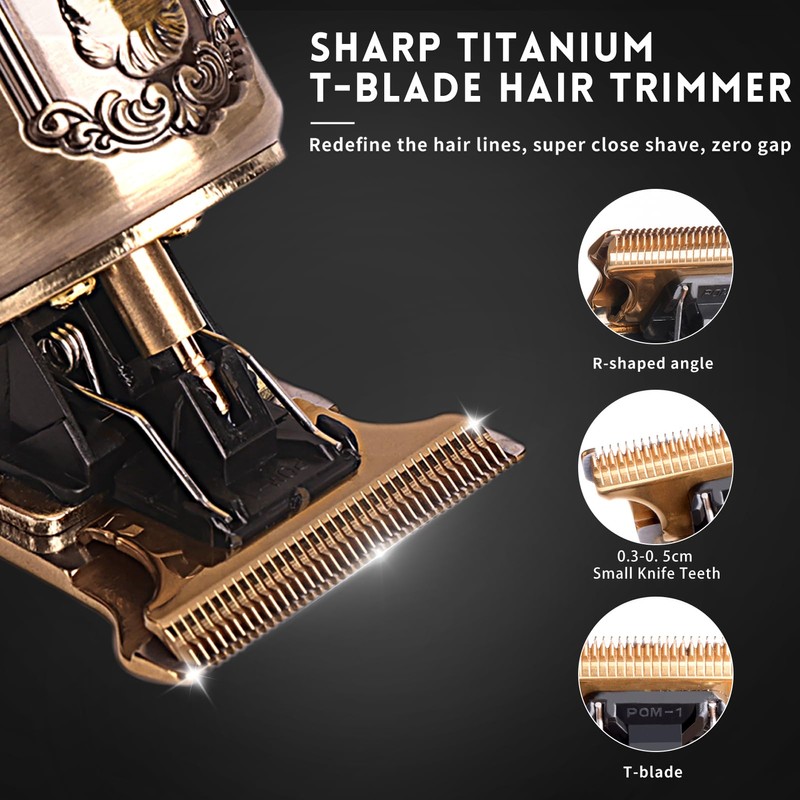 Ufree Professional Beard Trimmer for Men, Zero Gapped T-Blade Hair