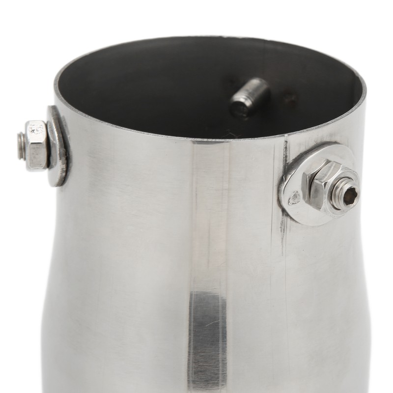 Exhaust Muffler 76mm/2.99in Mirror Polishing Stainless Steel Rear Muffler Exhaust