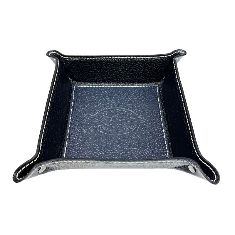 FrasiBags Leather Pocket Empty - Square Leather Tray Organiser -